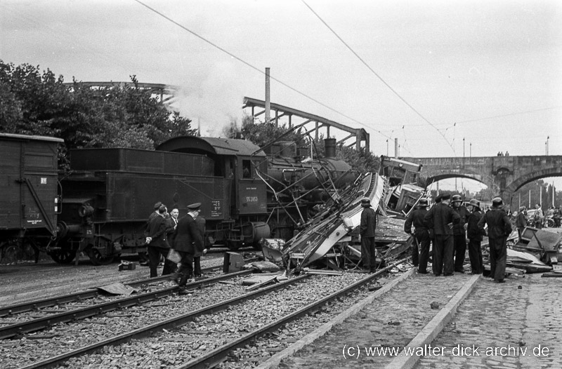 Total zerstörter KBE Triebwagen 1953