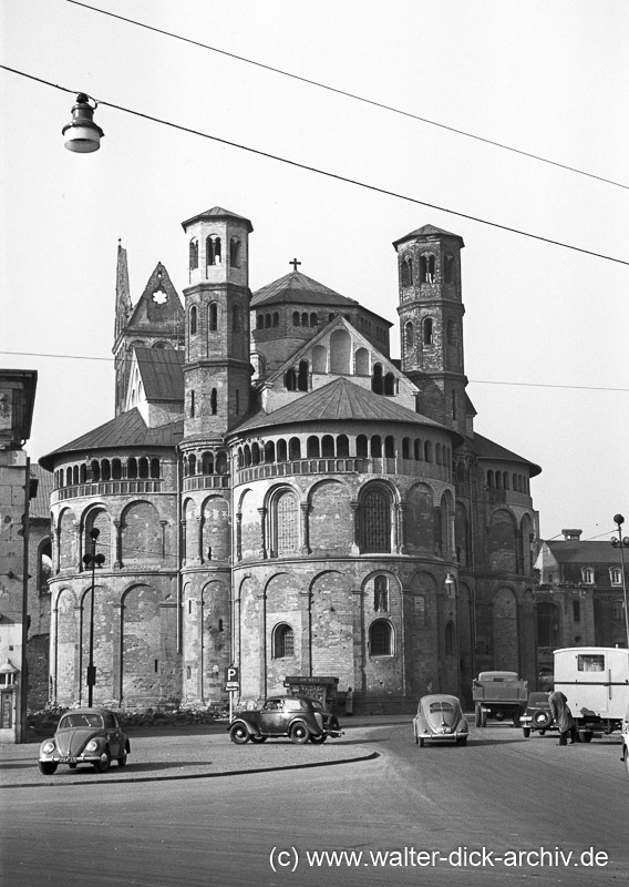 Sicherungsarbeiten an St. Aposteln 1950