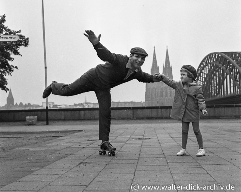 Peter Müller auf Rollschuhen 1961