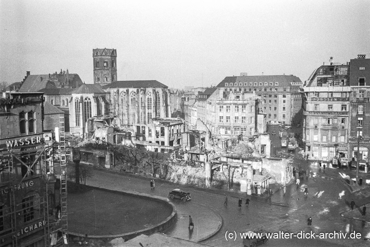 Zerstörungen rund um St. Andreas 1947