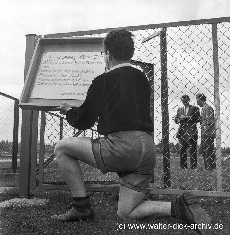 Jugendzeltplatz in Poll 1958