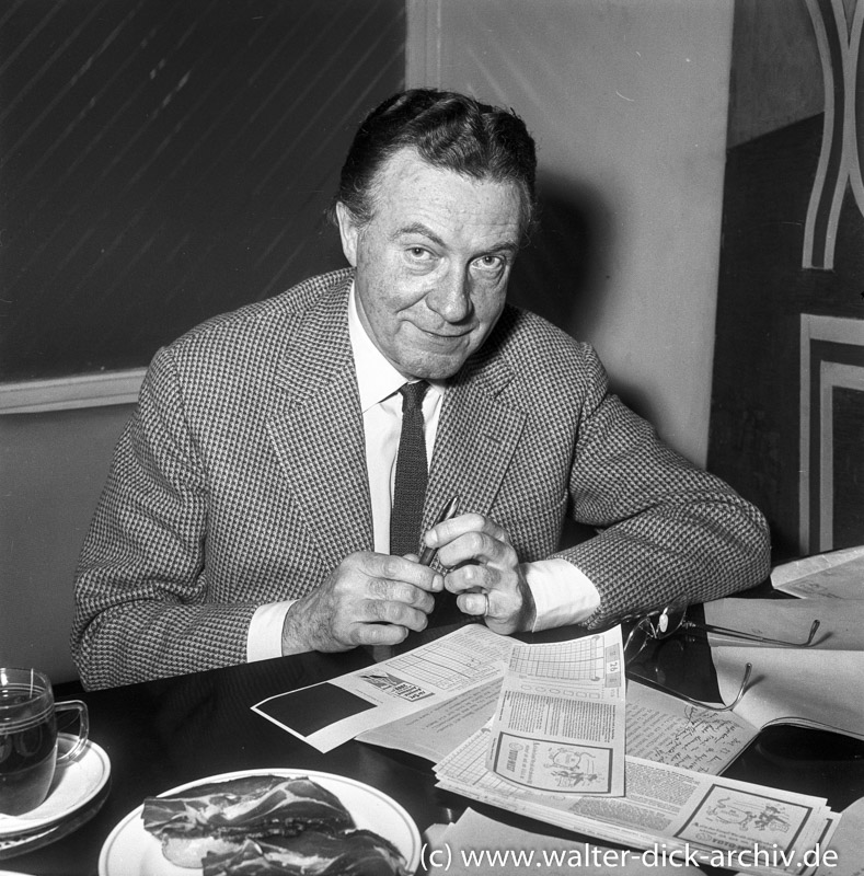 Willi Fritsch beim Lottospiel 1963