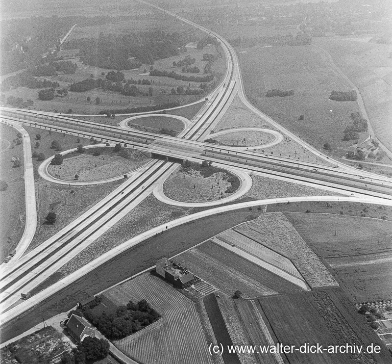 Autobahnkreuz Köln Süd 1964