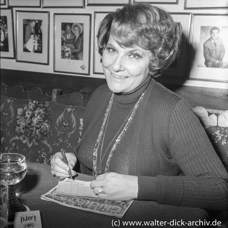 Angèle Durand beim Lottotip 1972