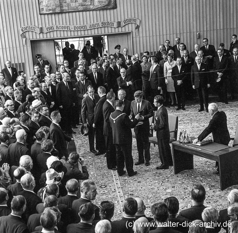 J.F. Kennedy im Kölner Rathaus 1963
