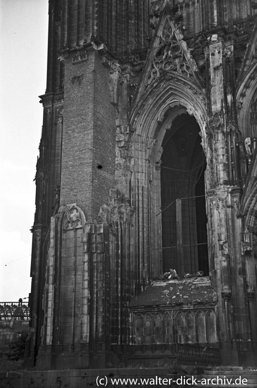 Die "Ziegelsteinplombe" am Kölner Dom