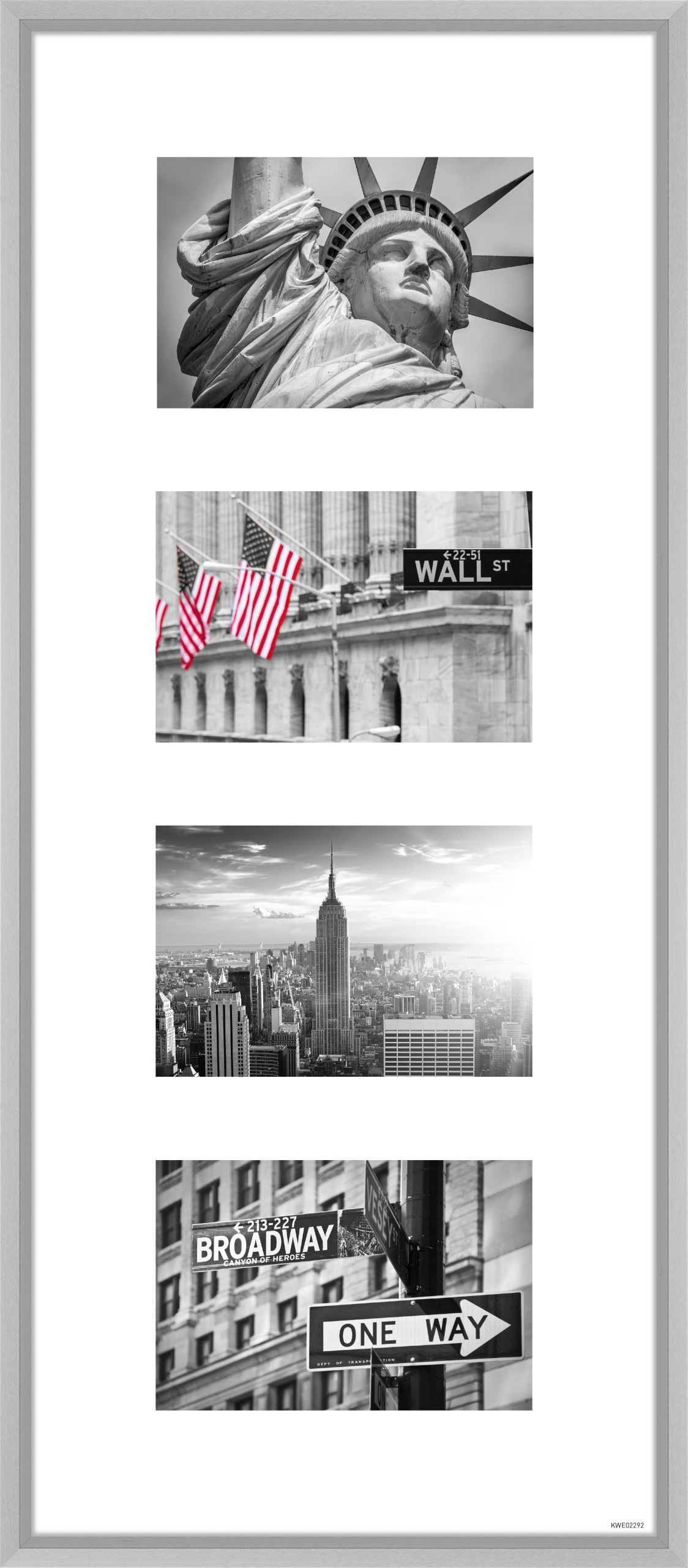 gallery_junior_560604_25x60_frosted_silver_low Nielsen Gallery Junior Aluminium-Bilderrahmen mit Passepartout