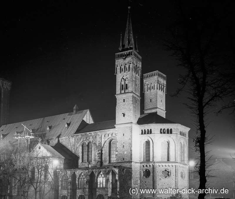 Nachtaufnahme St. Severin 1963