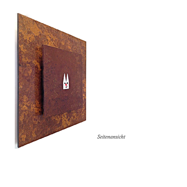 Dom Stahlplatte -  1 Ausschnitt mit Hintergrundplatte - Rostlook