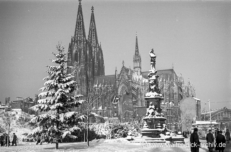 Winter auf dem Alter Markt 1948