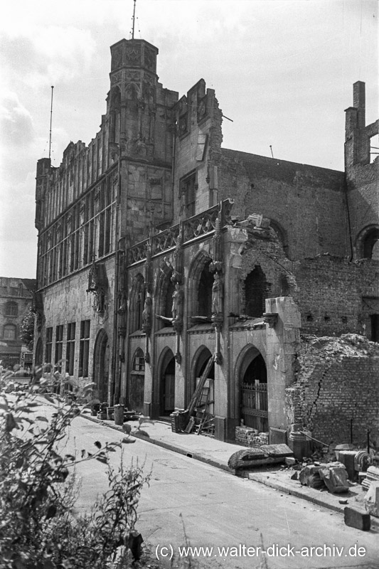 Außenansicht des Gürzenich 1949