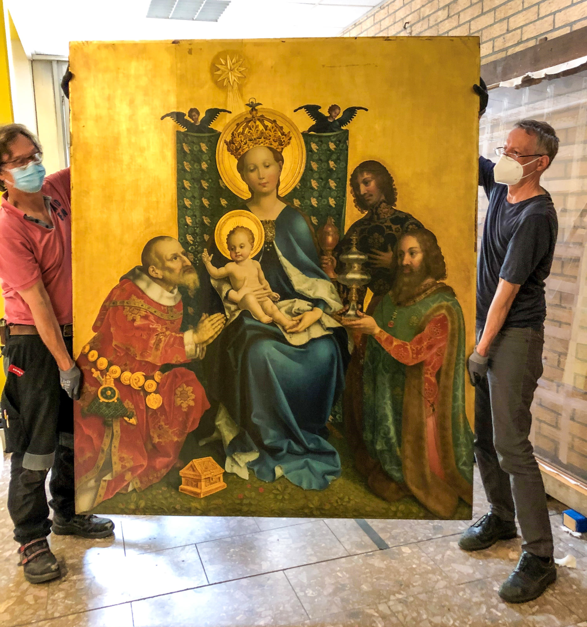 Werkladen überarbeitet Kopie von Lochner-Gemälde "Altar der Stadtpatrone"