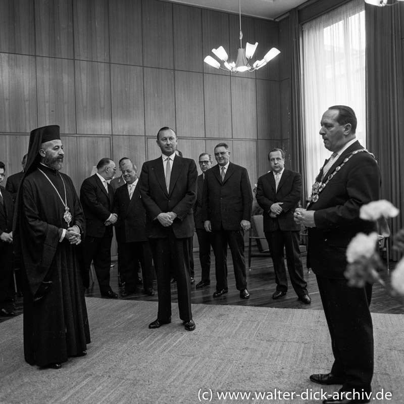 Begrüßung des zyprischen Erzbischofs und Staatspräsidenten