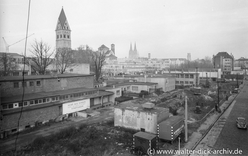 Rückseite der Hahnenstraße 1954