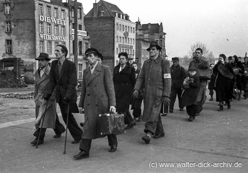 Ankunft von Flüchtlingen 1947