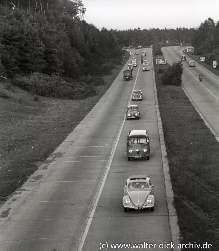 Auf der Autobahn A3-1961