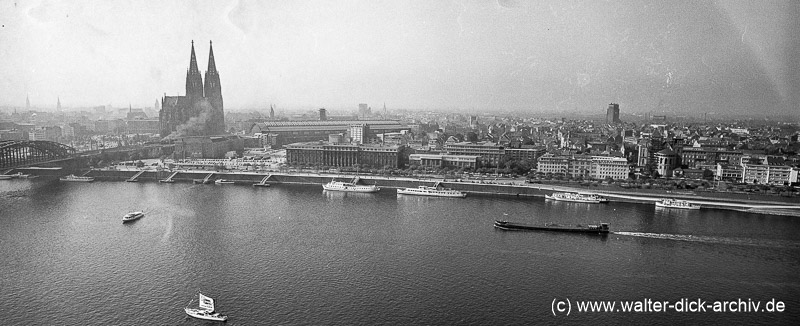 Vom Messeturm aus gesehen 1954