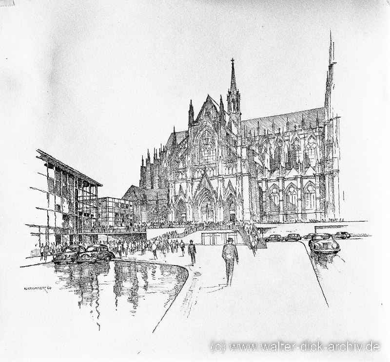 Vorschlag zur Gestaltung des Bahnhofsvorplatzes 1968
