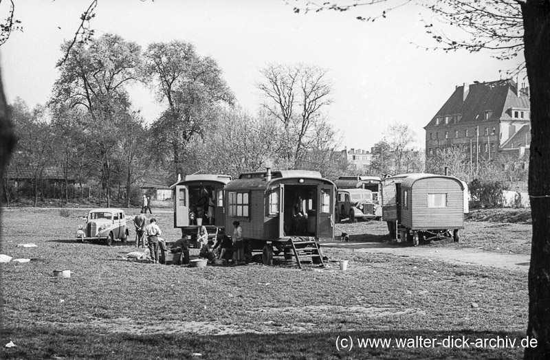 Behelfswohnungen im Grüngürtel 1949