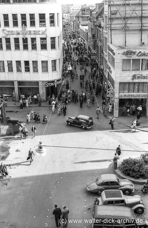 Stollwerck-Haus und Hohe Straße 1956