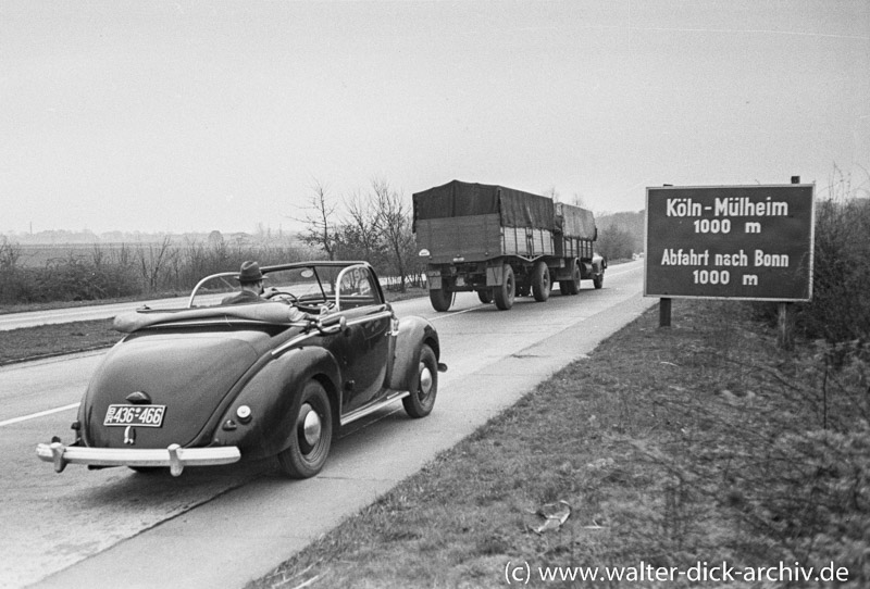 Autobahnabfahrt Mülheim 1952