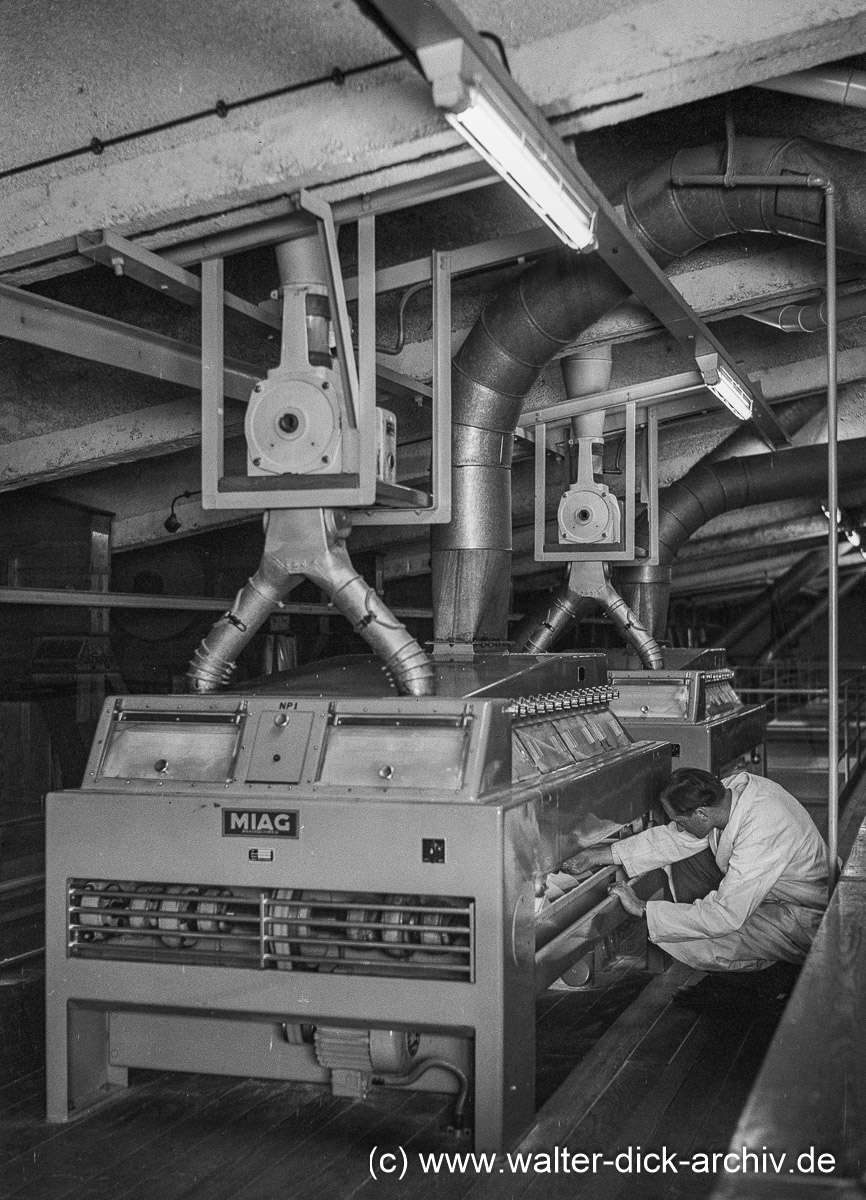 Siebmaschinen in der Auer Mühle 1963