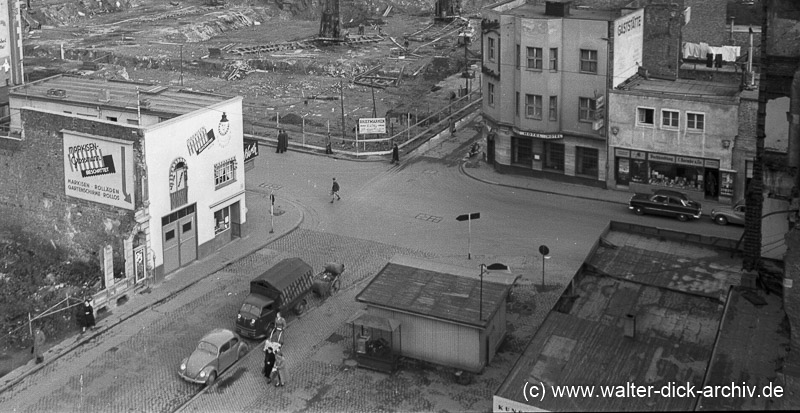 Wiederaufbau und Trümmerflächen 1955