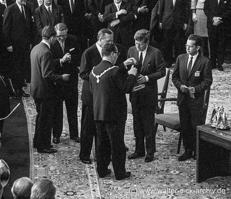 J.F. Kennedy im Kölner Rathaus 1963