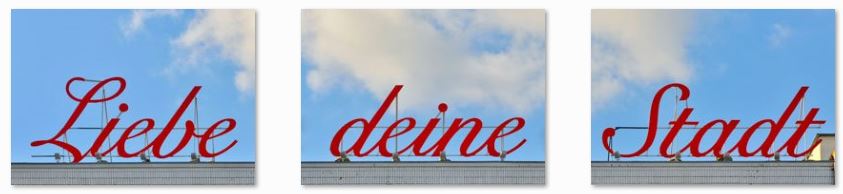 Set: Liebe Deine Stadt - 3 Fototafeln 17x12 cm