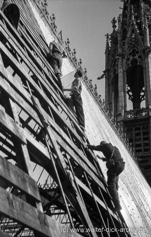 Dachdecker am Dom 1946