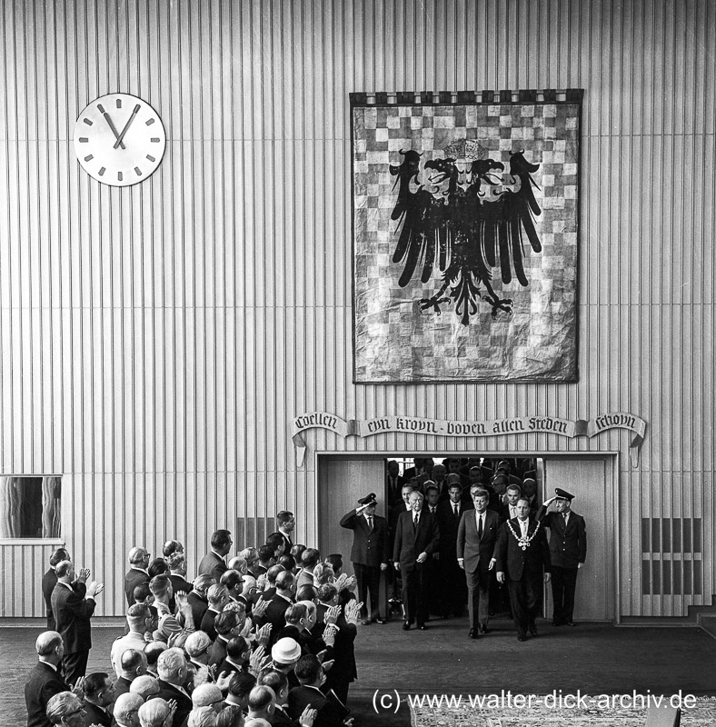 J.F. Kennedy im Kölner Rathaus 1963