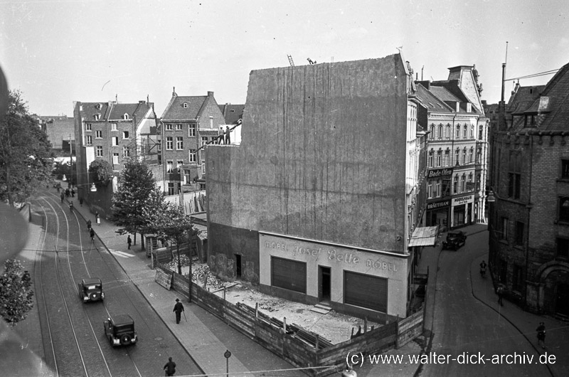 Die neue Durchbruchstraße 1938