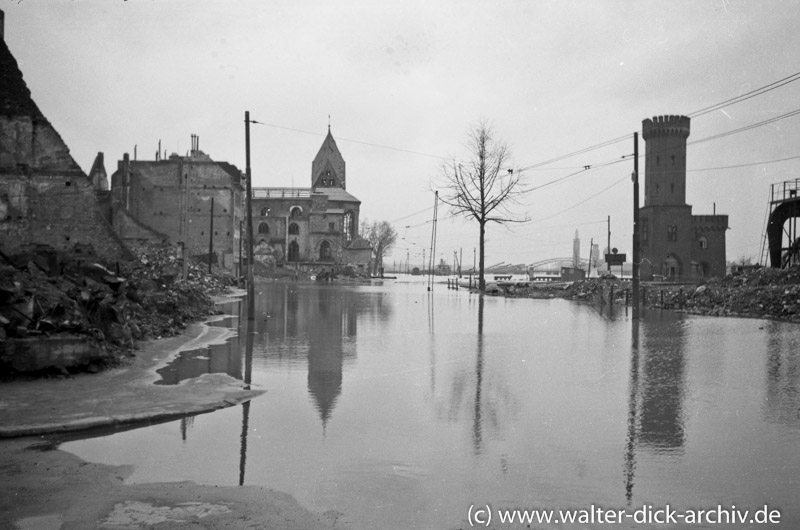 Hochwasser in Köln Februar 1946