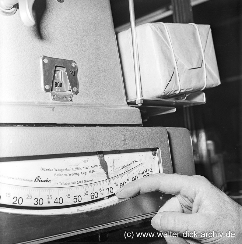 Kriegsblinder Postbeamter  1958