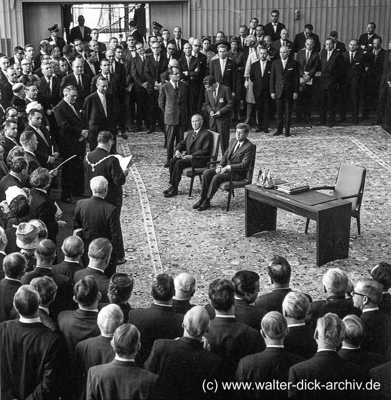 J.F. Kennedy im Kölner Rathaus 1963