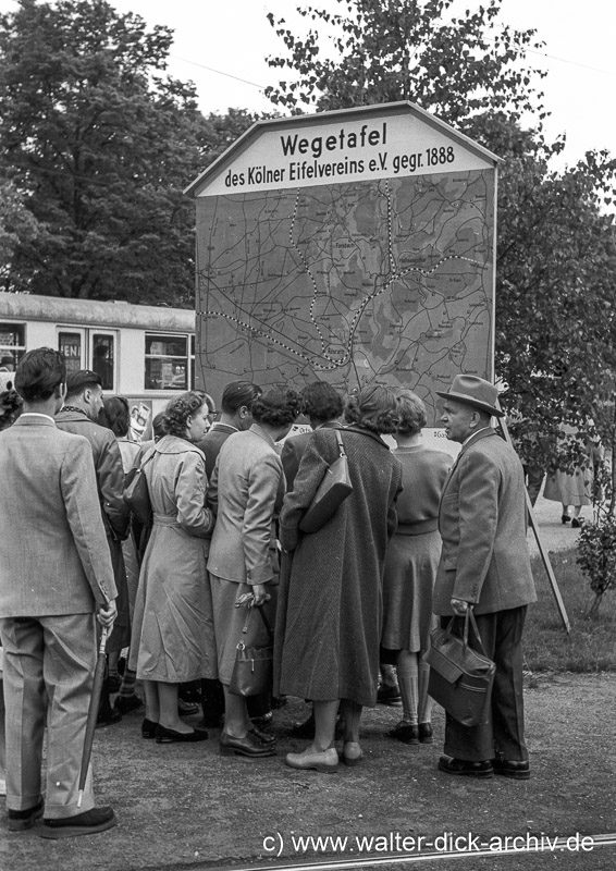 Wohin wandern wir heute? Am Königsforst 1954