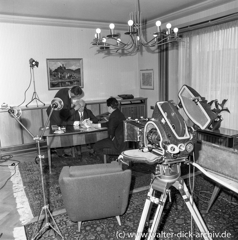 Kreissparkasse Köln - Filmaufnahmen Vorstandsbüro 1962