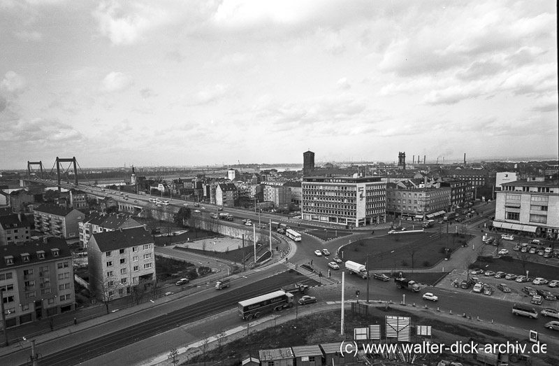 Wiener Platz und Mülheimer Brücke 1960