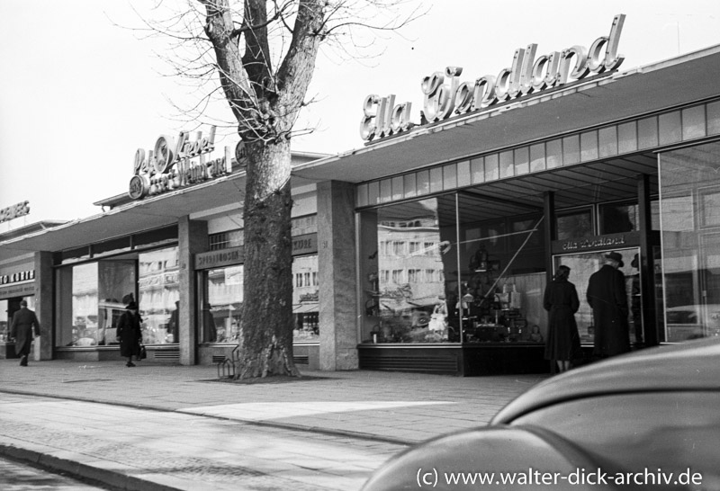 Ladenlokale auf der Hahnenstraße 1951