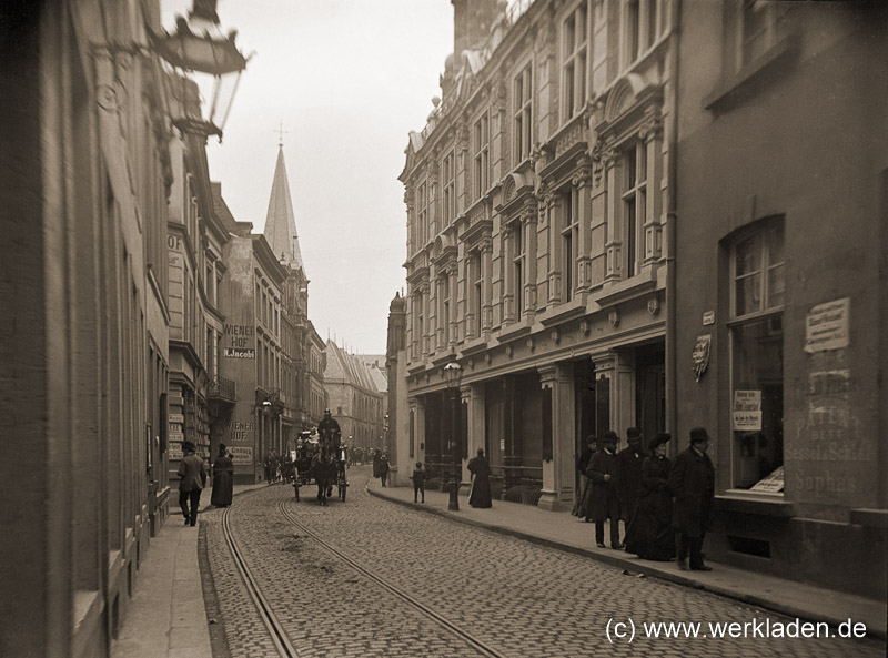 Glockengasse mit St. Kolumba 1895