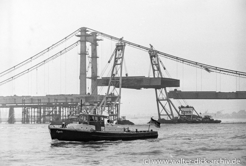 Das letzte Teilstück 1950 Mülheimer Brücke