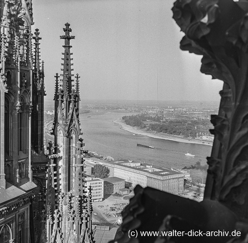 Blick vom Dom zum Rheinpark 1959