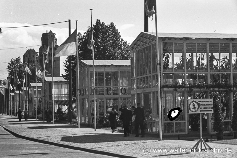 Glaspavillons an der Messe 1950
