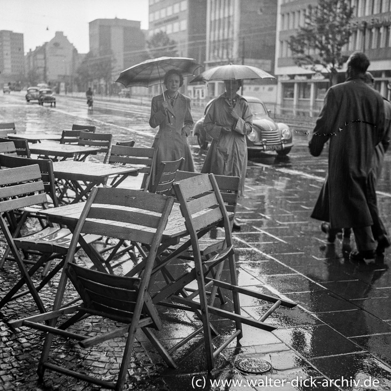 Herbstregen auf dem Hohenstaufenring1964