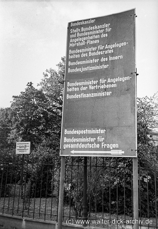 Bonn als Bundeshauptstadt - Wegweiser - 1949