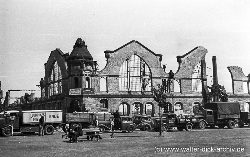 Ruine der alten Markthalle 1949