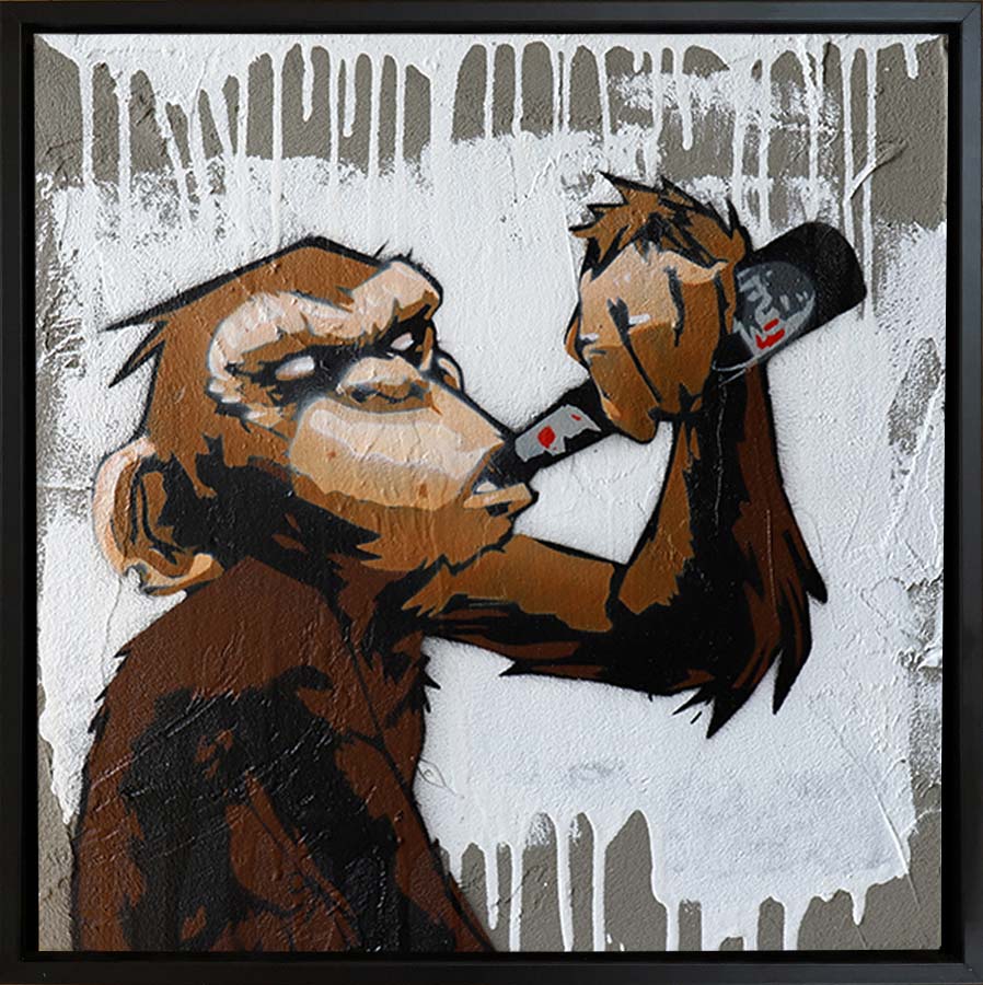 Mobile Graffiti - Schimpanse Petermann und Kölsch