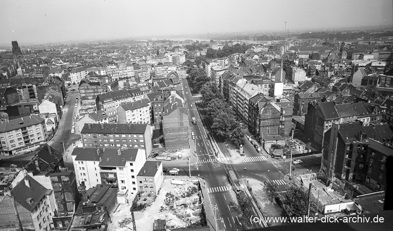 Vom Hansahochhaus Richtung Ebertplatz 1959