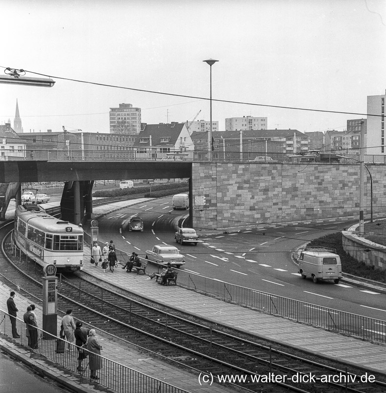 Zufahrt zur Severinsbrücke 1962