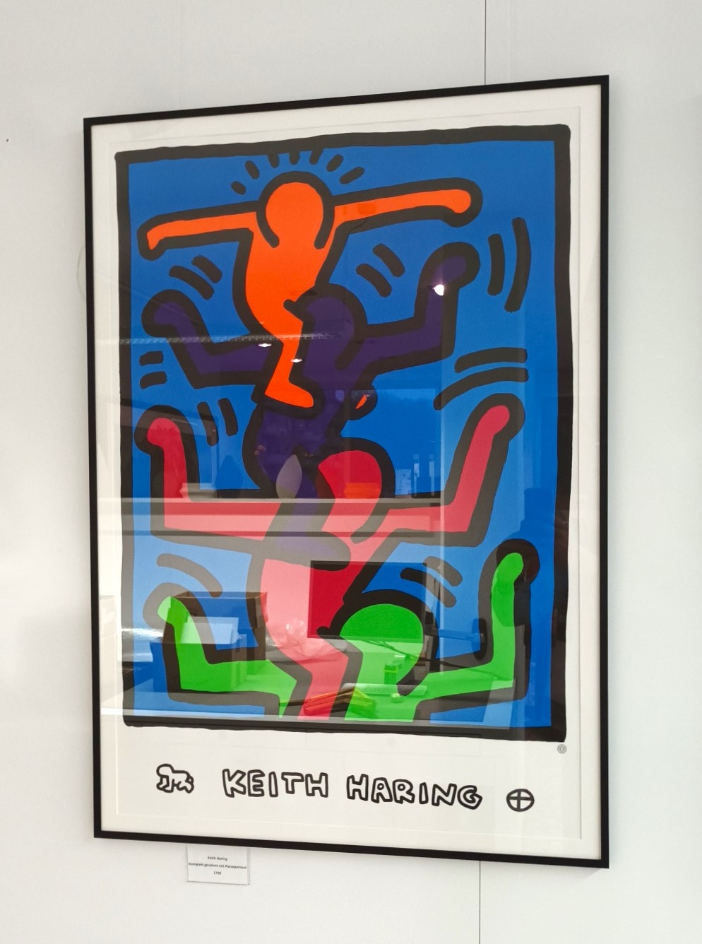 Keith Haring komplett gerahmt mit Passepartout